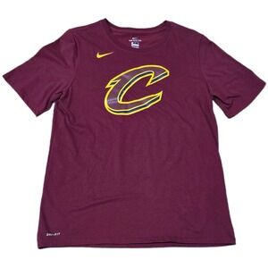 Nike Cleveland Cavaliers Dri-FIT T-Shirt Mens XL Maroon Short Sleeve Graphic Tee